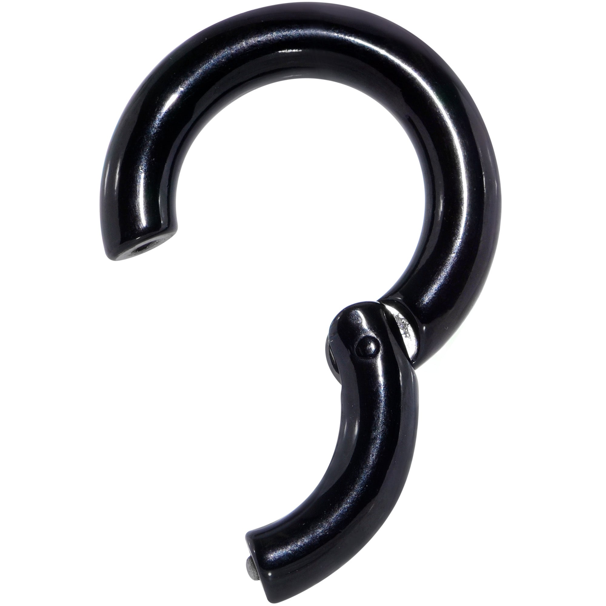 4G 5/8 Black PVD Steel Hinged Segment Ring
