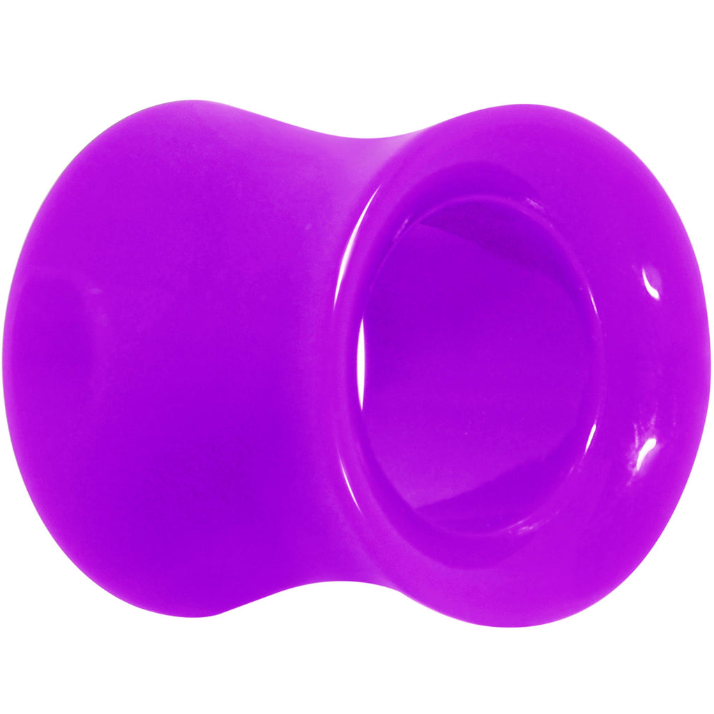 Purple Acrylic UV Saddle Tunnel Plug Set 12mm to 26mm