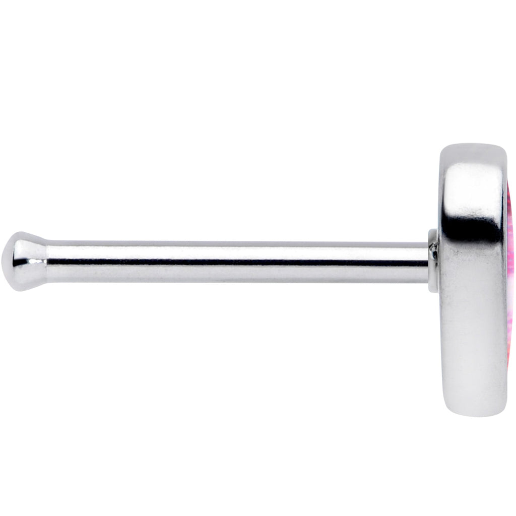 20G 5/16 Lesbian Pride Heart Nose Bone