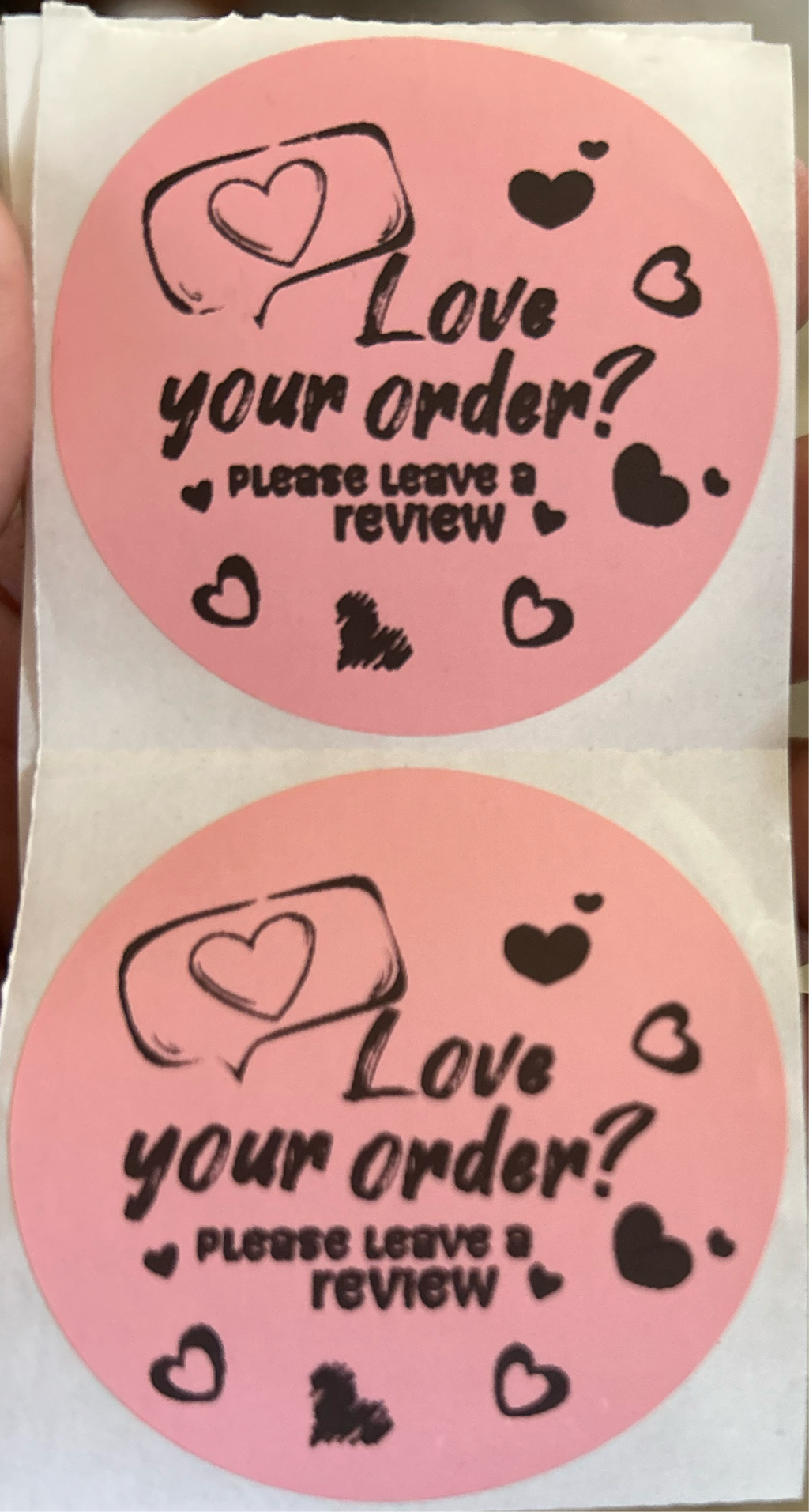 Me encanta tu pedido Pegatinas térmicas 25ct