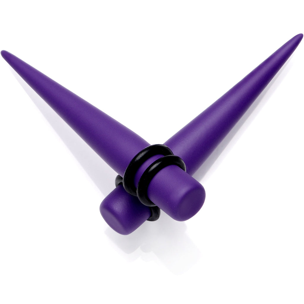 Light Purple Matte Acrylic Straight Taper Set 12G to 00G
