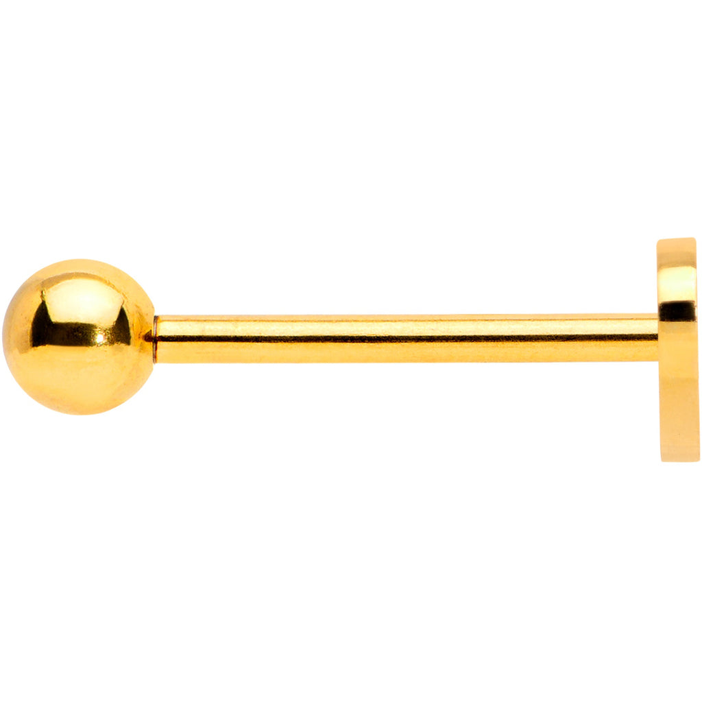 Gold Tone Red Heart Valentines Day Barbell Tongue Ring
