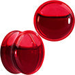 Acrylic Fake Blood Filled Halloween Saddle Plug Set 0G to 1 Inch