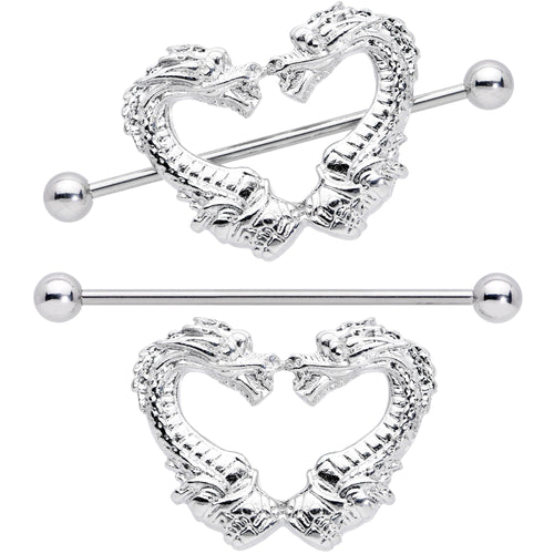 14G 13/16 Dragons Heart Nipple Shield Set