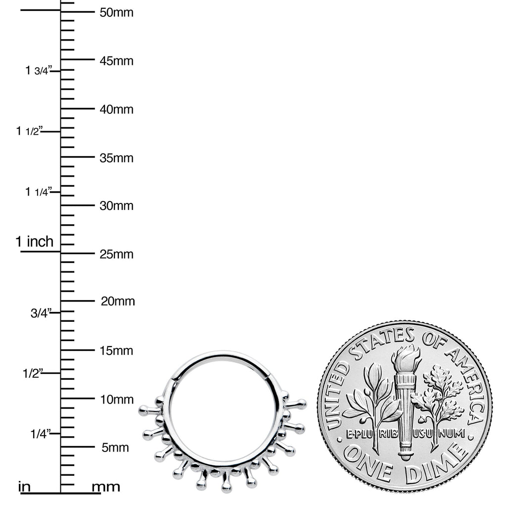 16G 3/8 Splatter Effect Hinged Segment Ring