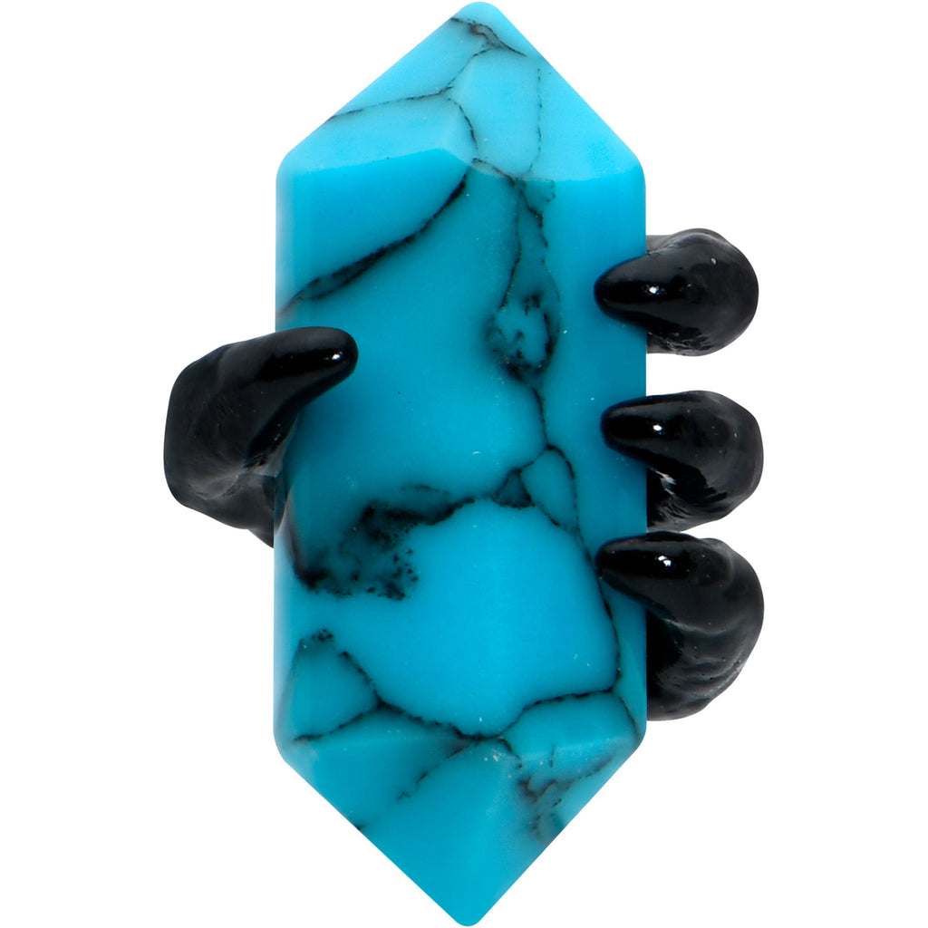 16G 5/16 Blue Turquoise Black Claw Obelisk Labret Monroe Tragus