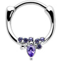 16G 5/16 Purple Gem Bee Glamour Cartilage Clicker