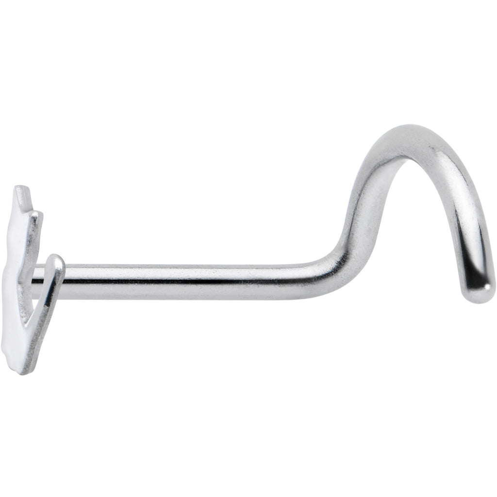 20G 1/4 Silhouette Kitty Cat Left Side Nose Screw