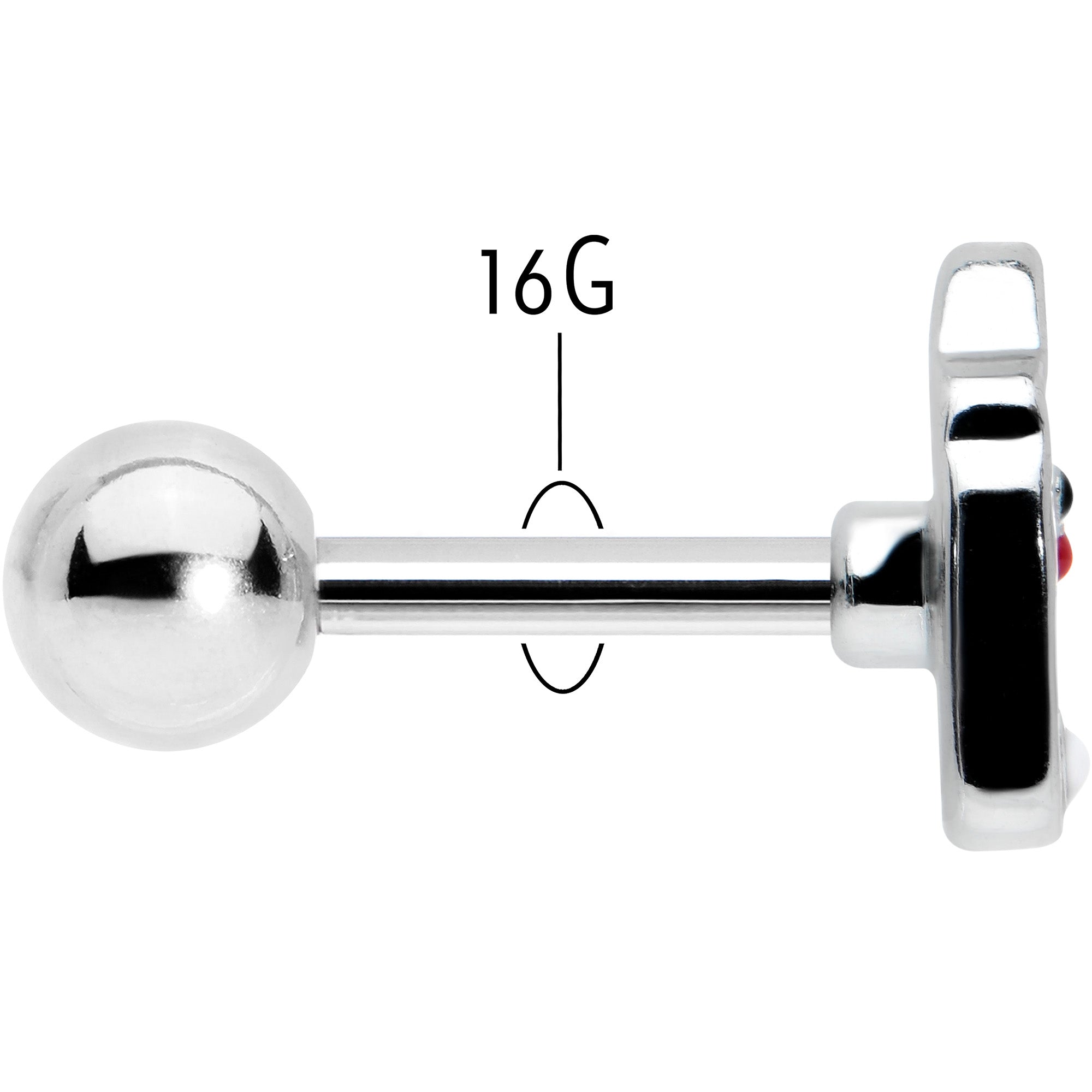 16G 1/4 Sweet Love Letter Valentine Cartilage Tragus Earring