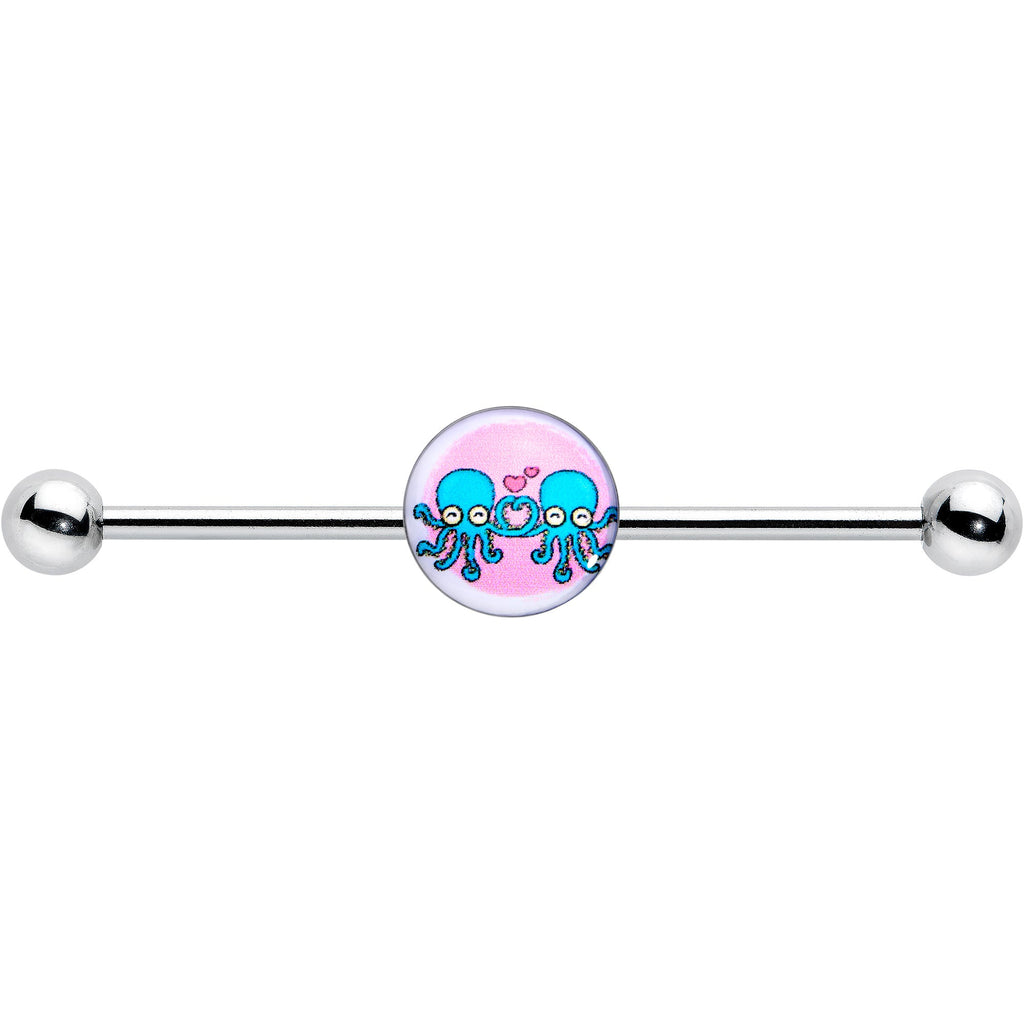 14G Loving Octopus Duo Industrial Barbell 38mm