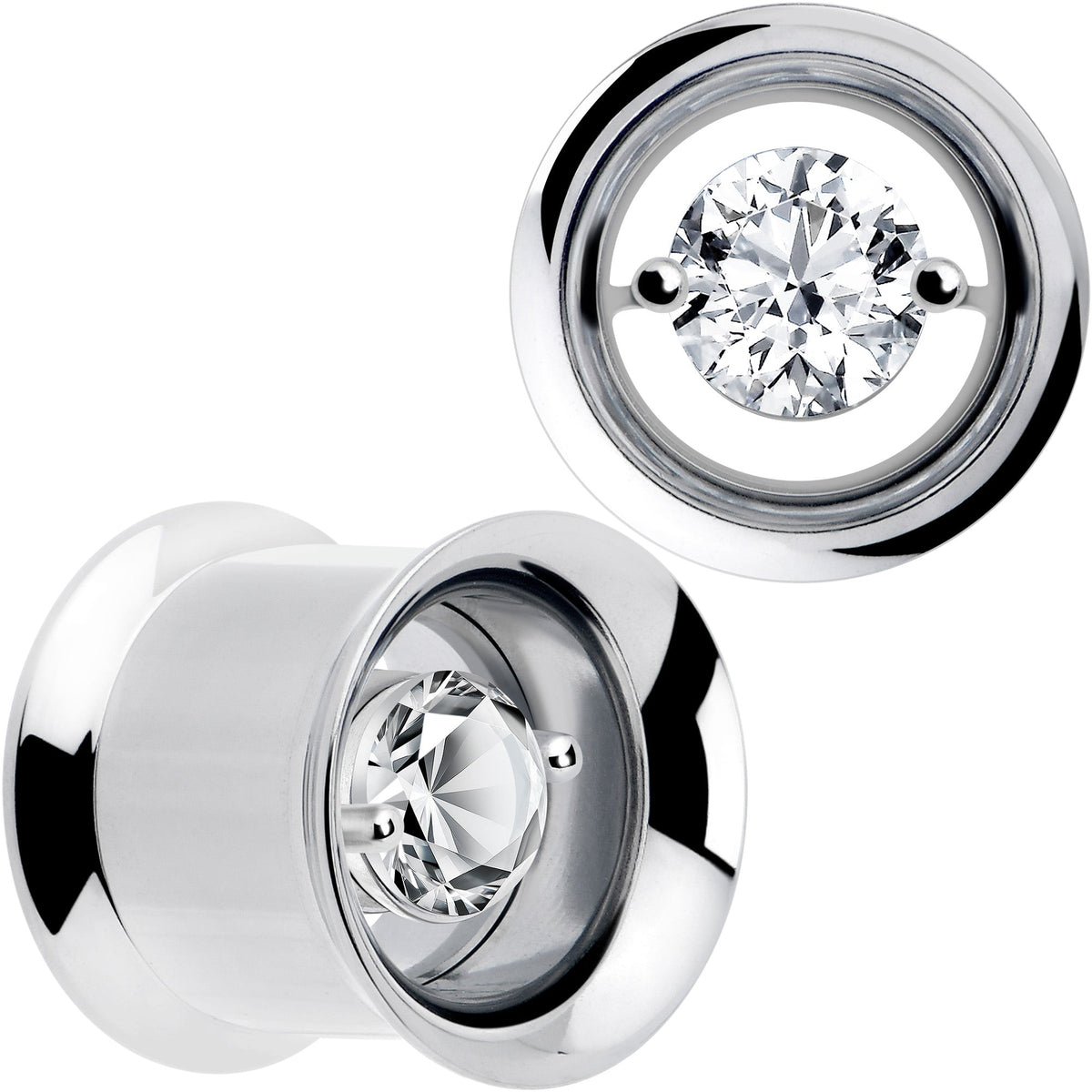 Gem Floating Screw Fit Tunnel Plug Set Available Sizes 8mm to 16mm