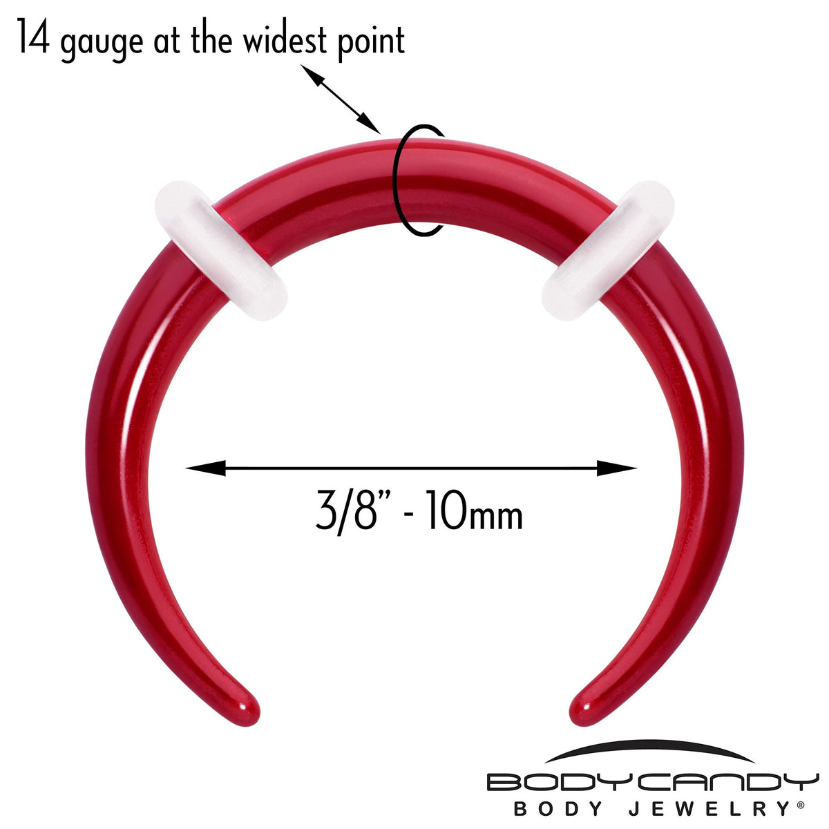 Stainless Steel Crescent Pincher Septum Ring - 14G and 16G
