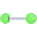 Color Acrylic Ball Tongue Ring Surgical Steel Barbell