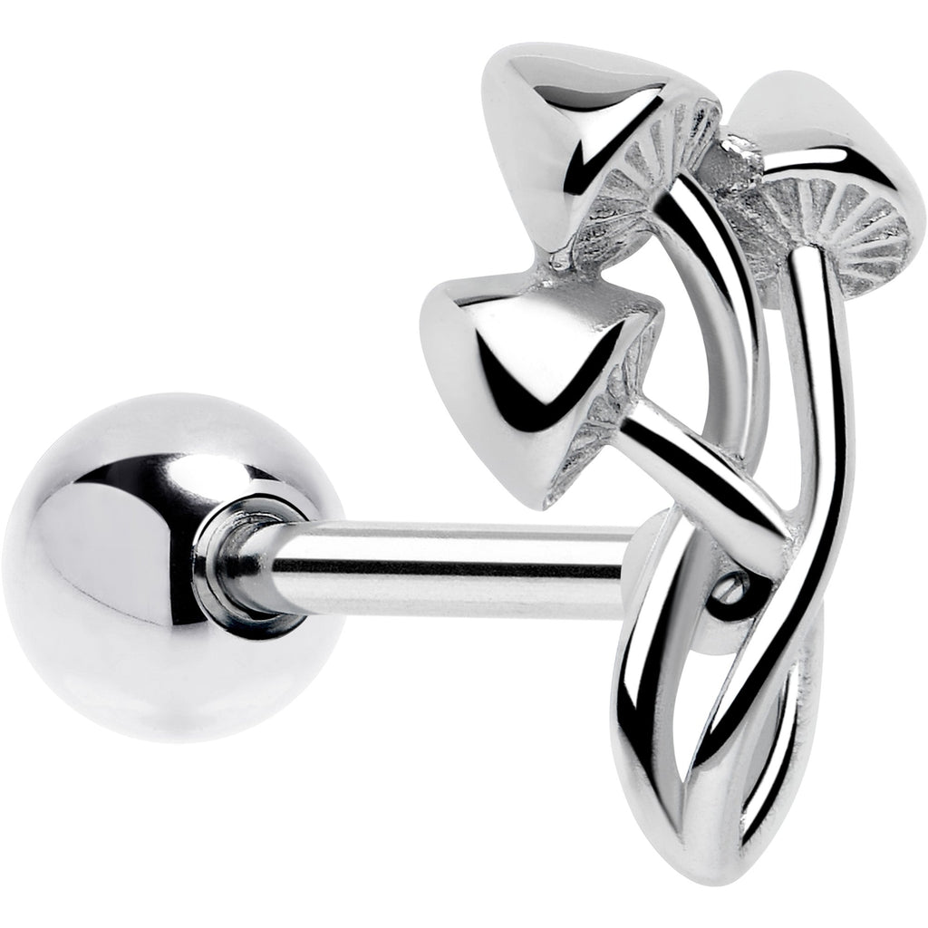 Trippy Mushroom Trio Barbell Tongue Ring