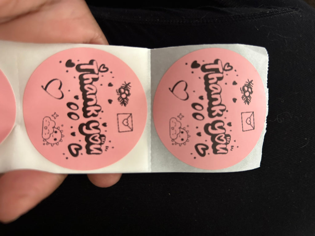 Pegatinas de agradecimiento de 2 pulgadas (térmicas), 25 unidades