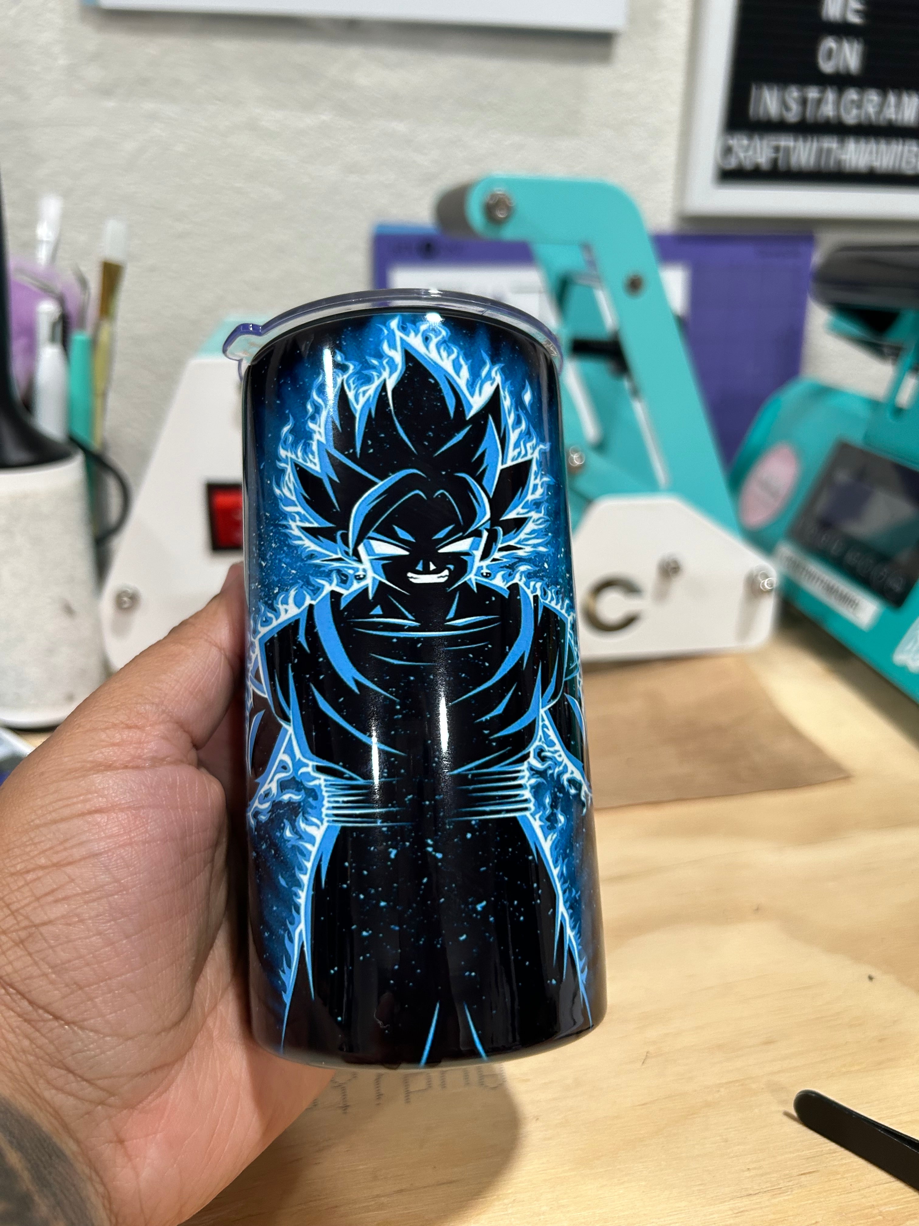 Blue flame shadow 12oz sippy tumbler
