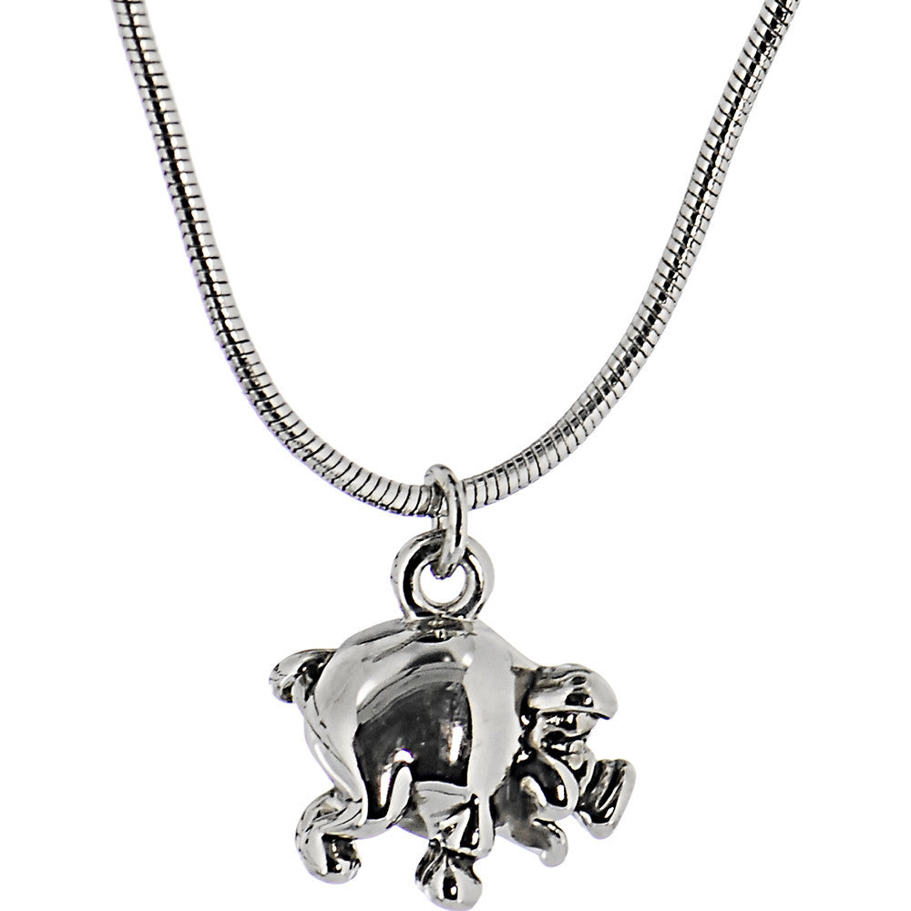THIRD RAIL White Metal Pig Necklace - 16 Inch