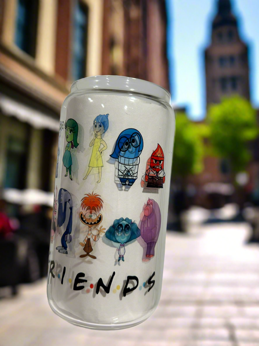 Emotion Friends 16oz Glass Cup