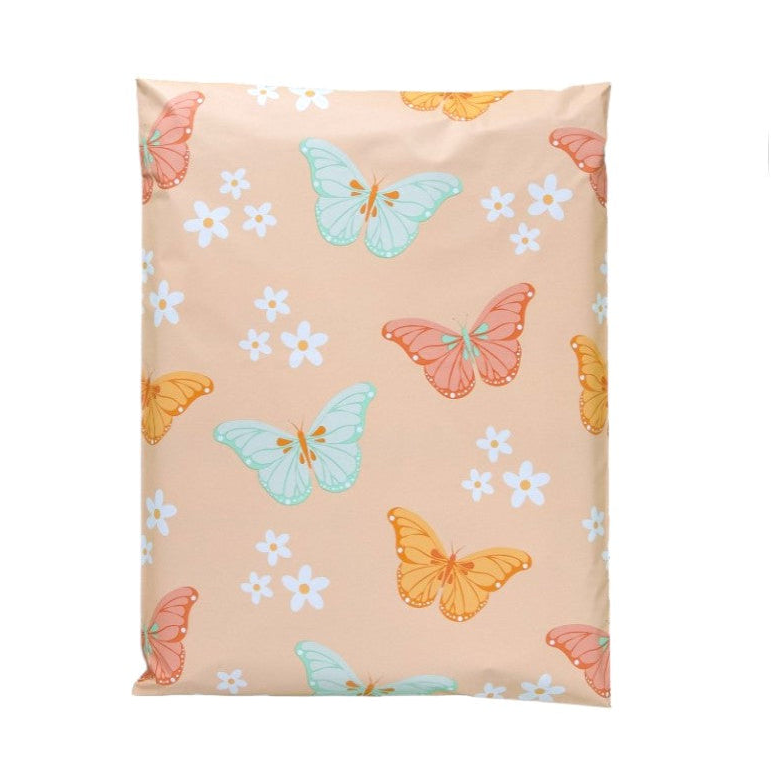 Butterfly Poly Mailers Size 12x15.5 Colorful Pastel Shipping Bags