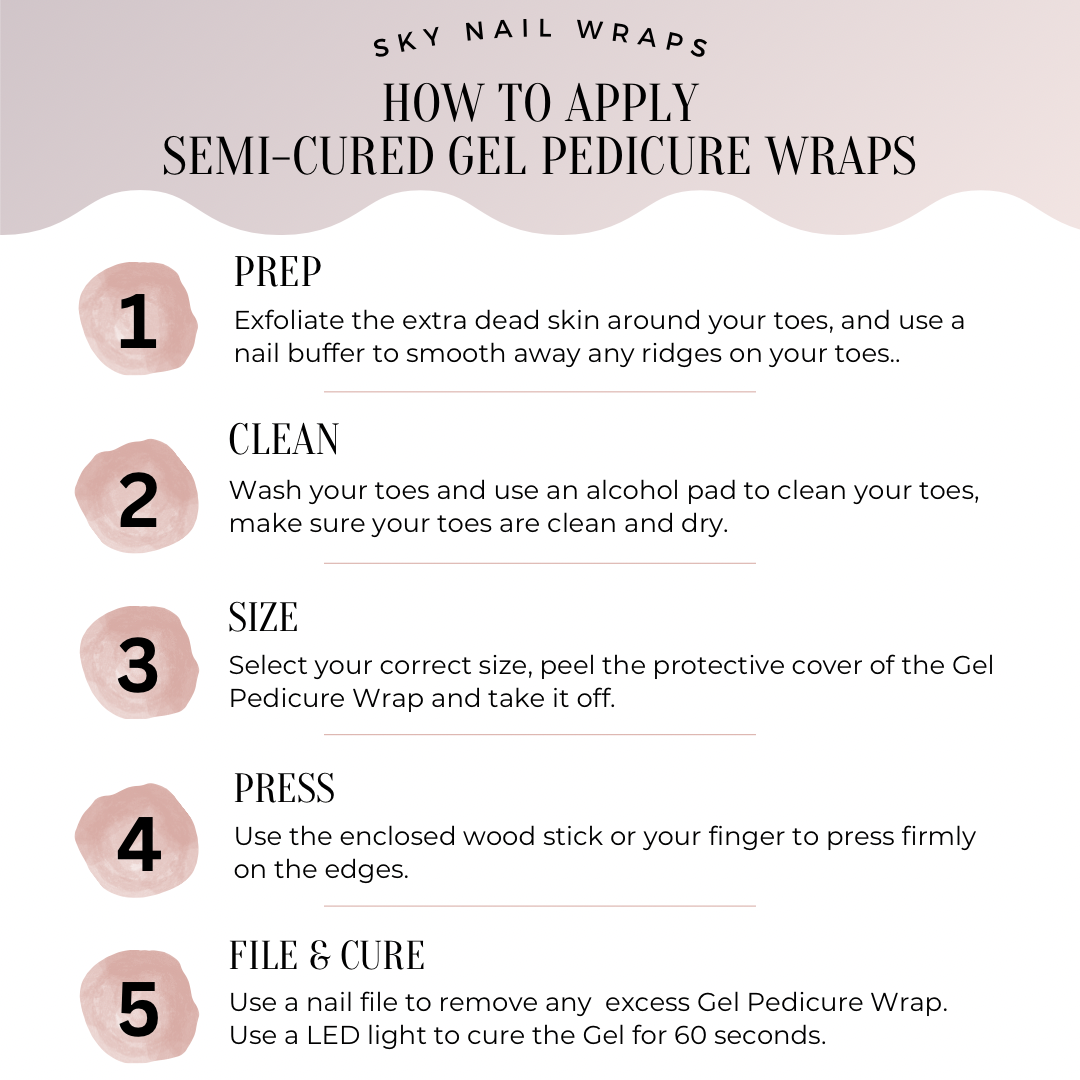 Jasmine Premier Gel Pedicure Wrap