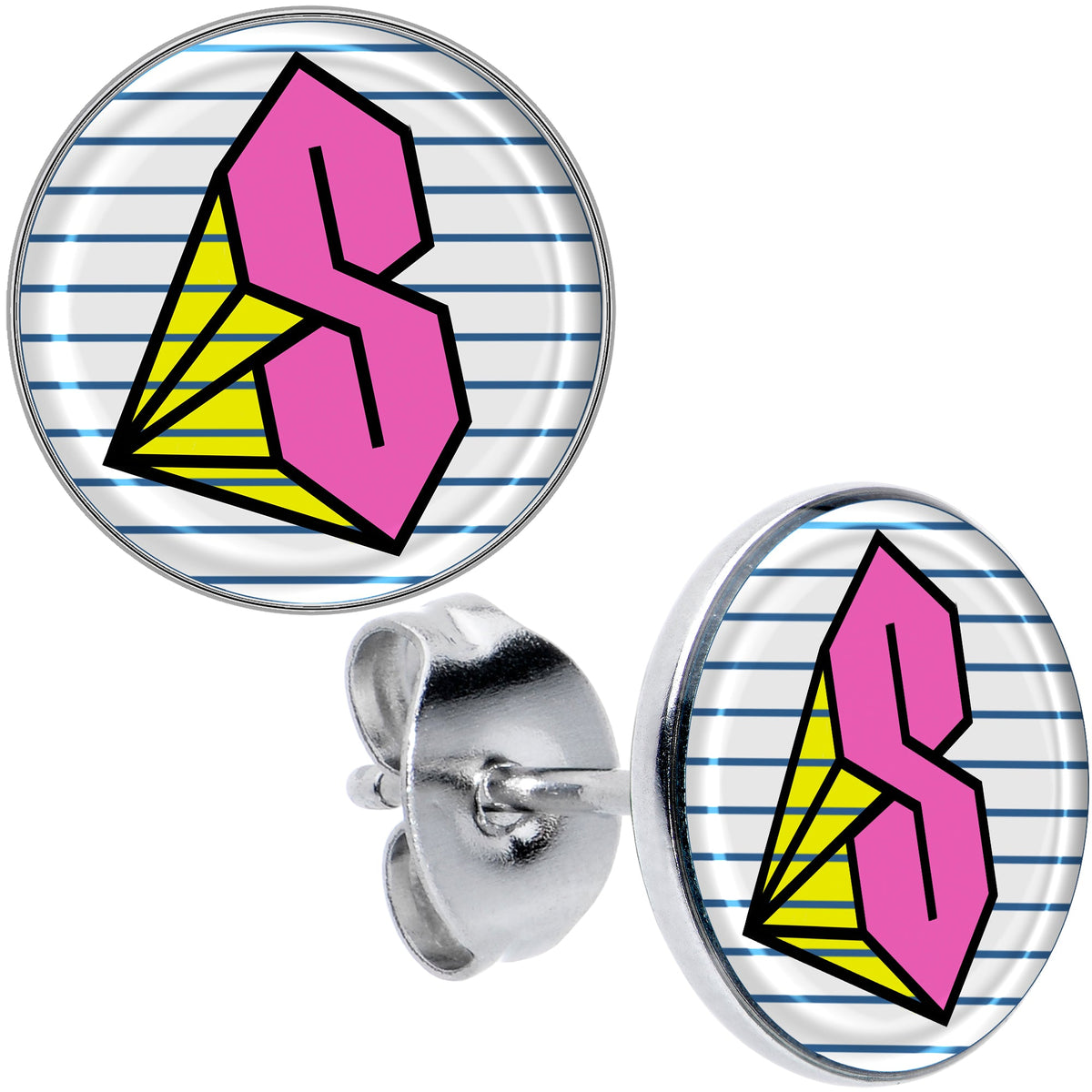 Hot Pink Cool S Stud Earrings by Onyx O