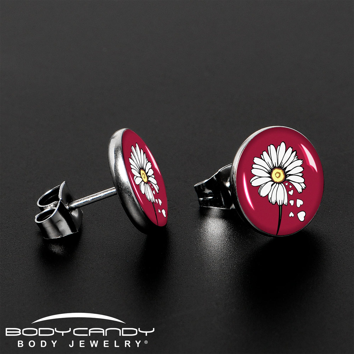 Love Me Not Flower Stud Earrings by Onyx O