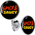 Spicy and Saucy Stud Earrings by Onyx O