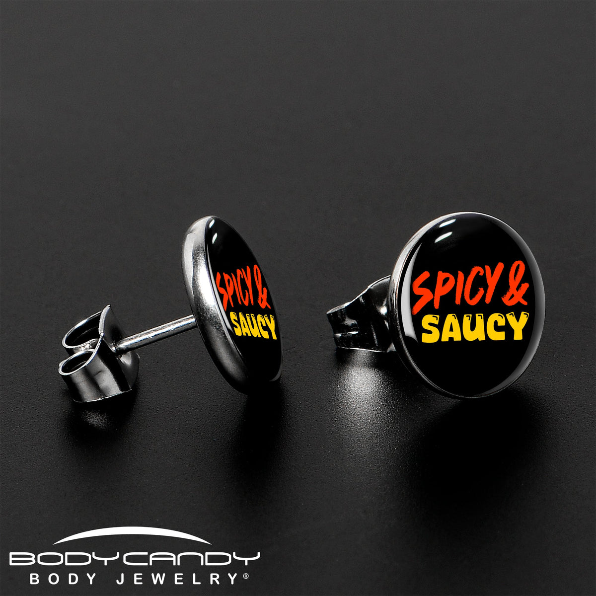 Spicy and Saucy Stud Earrings by Onyx O