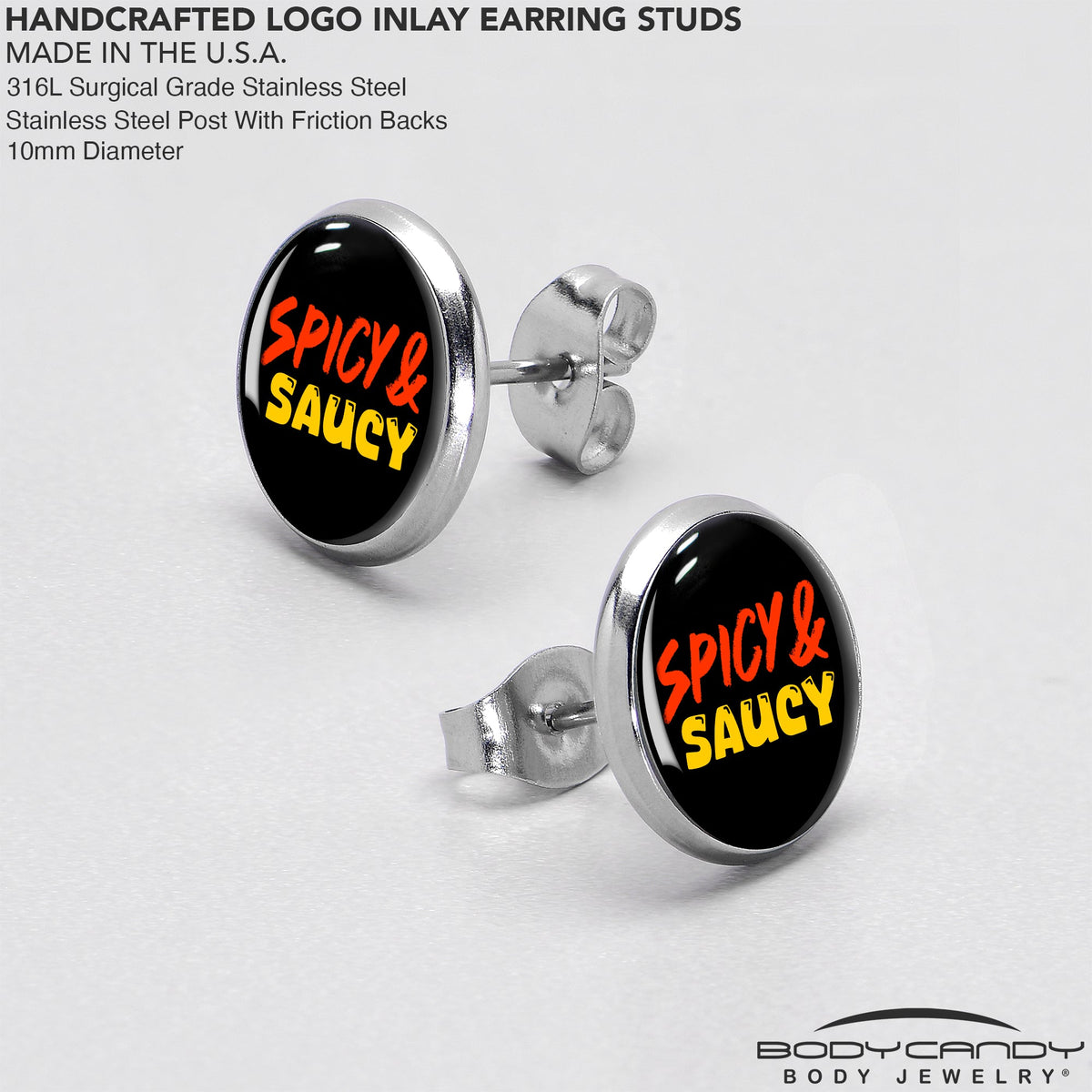 Spicy and Saucy Stud Earrings by Onyx O