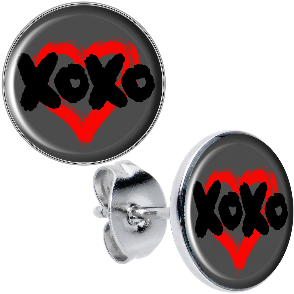 XOXO Heart Stud Earrings by Onyx O