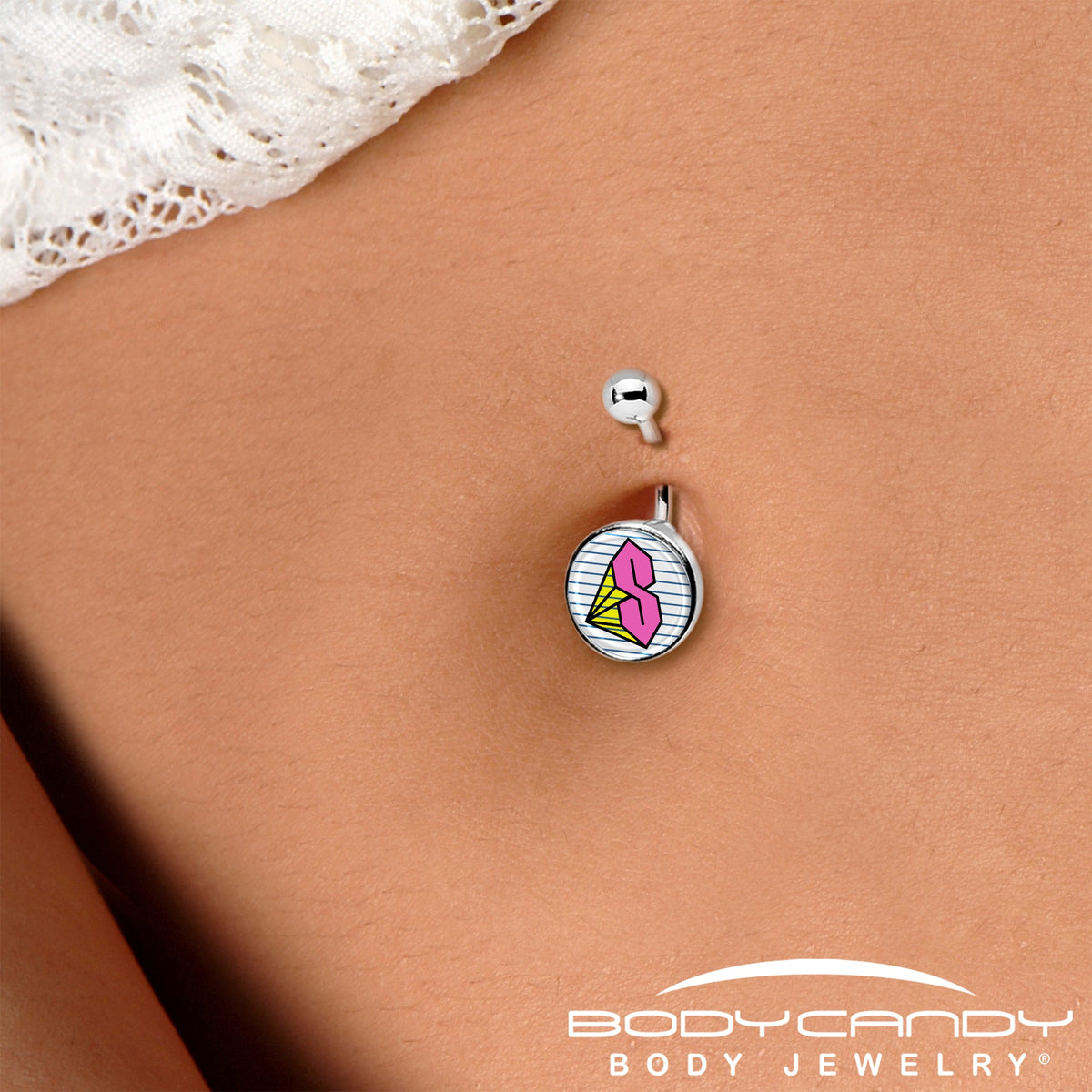 Hot Pink Cool S Belly Ring by Onyx O