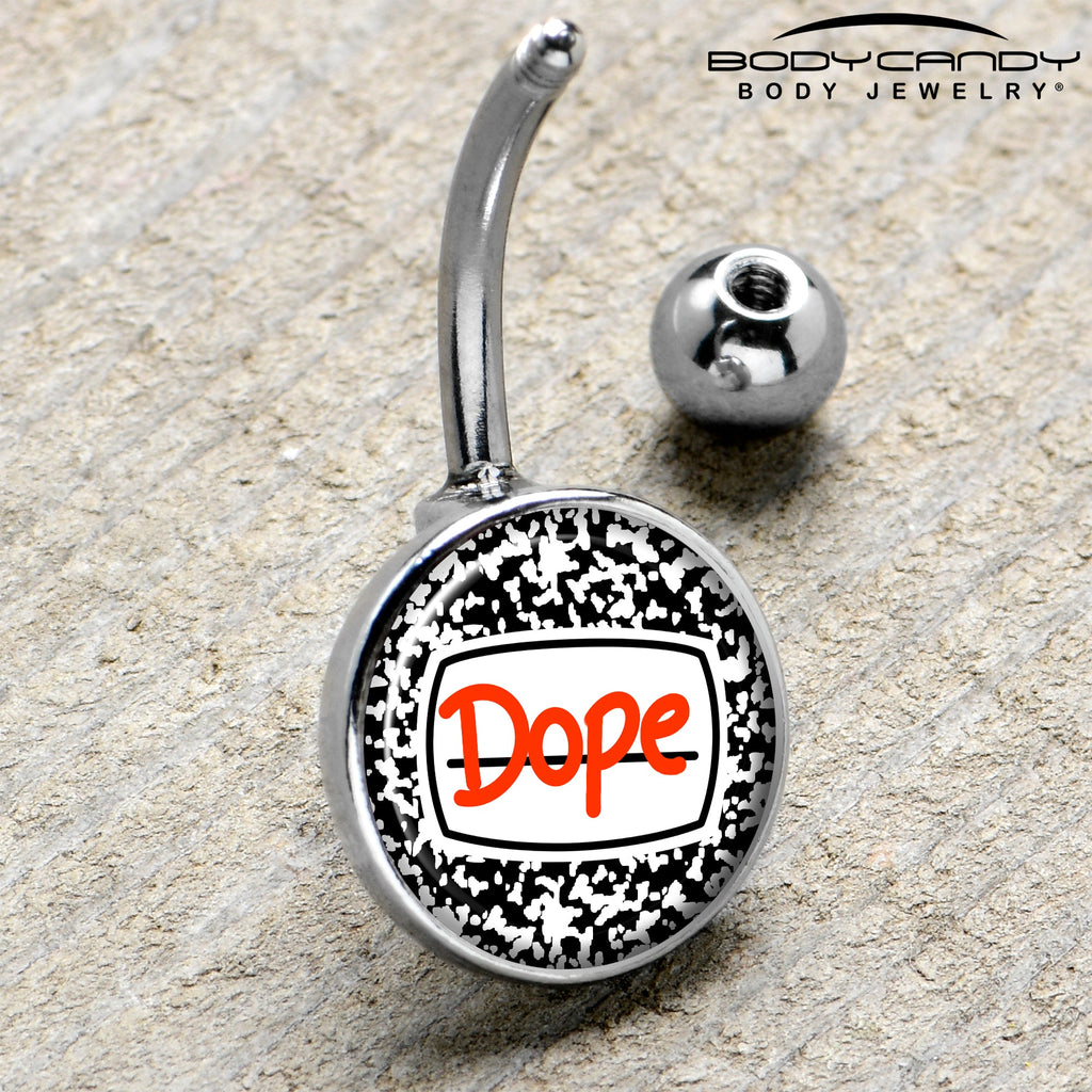 Dope Composition Notebook Belly Ring by Onyx O