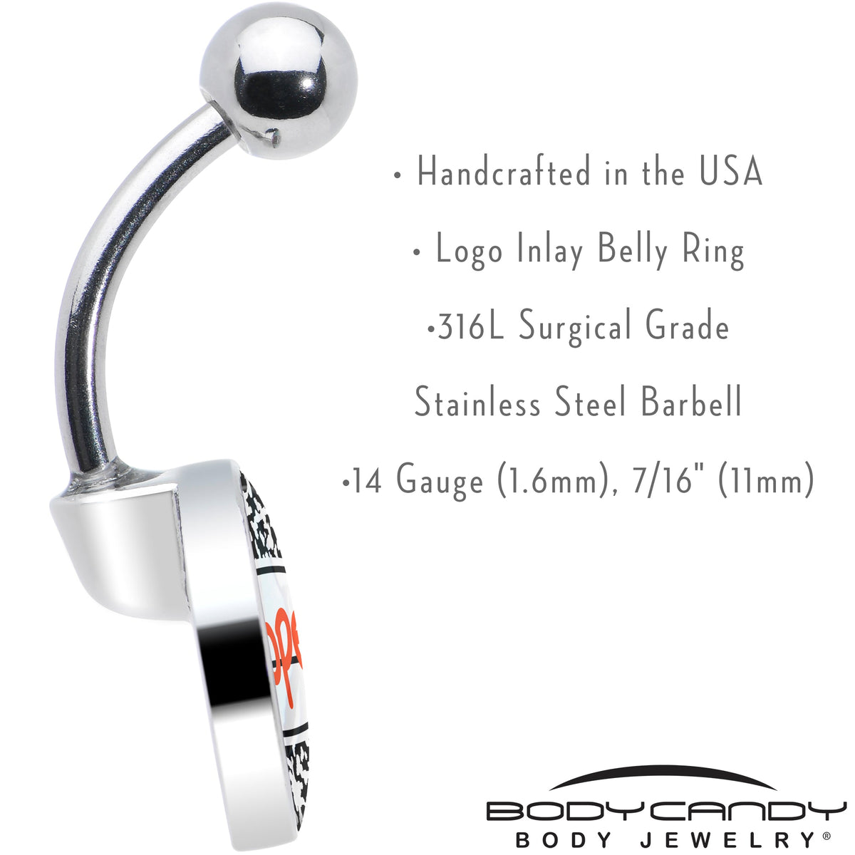 Dope Composition Notebook Belly Ring by Onyx O
