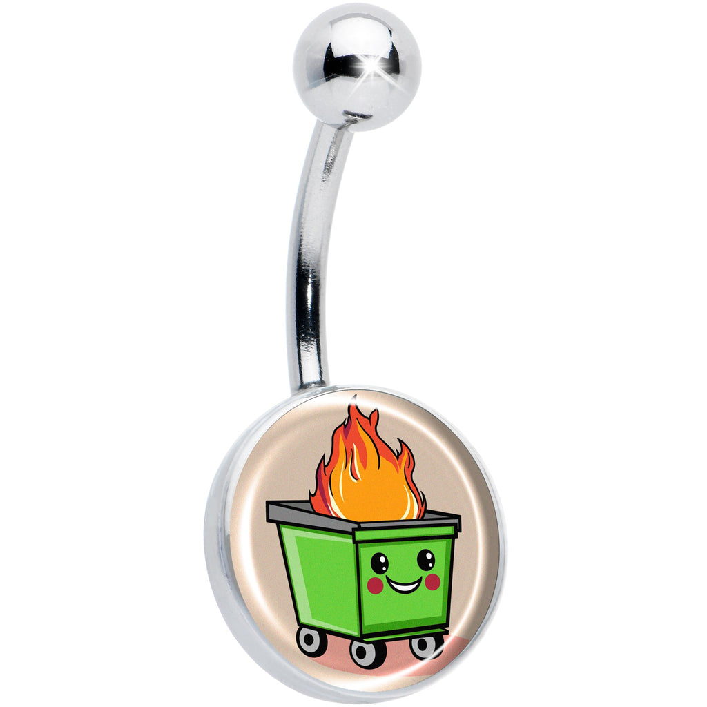 Dumpster Fire Belly Ring by Onyx O