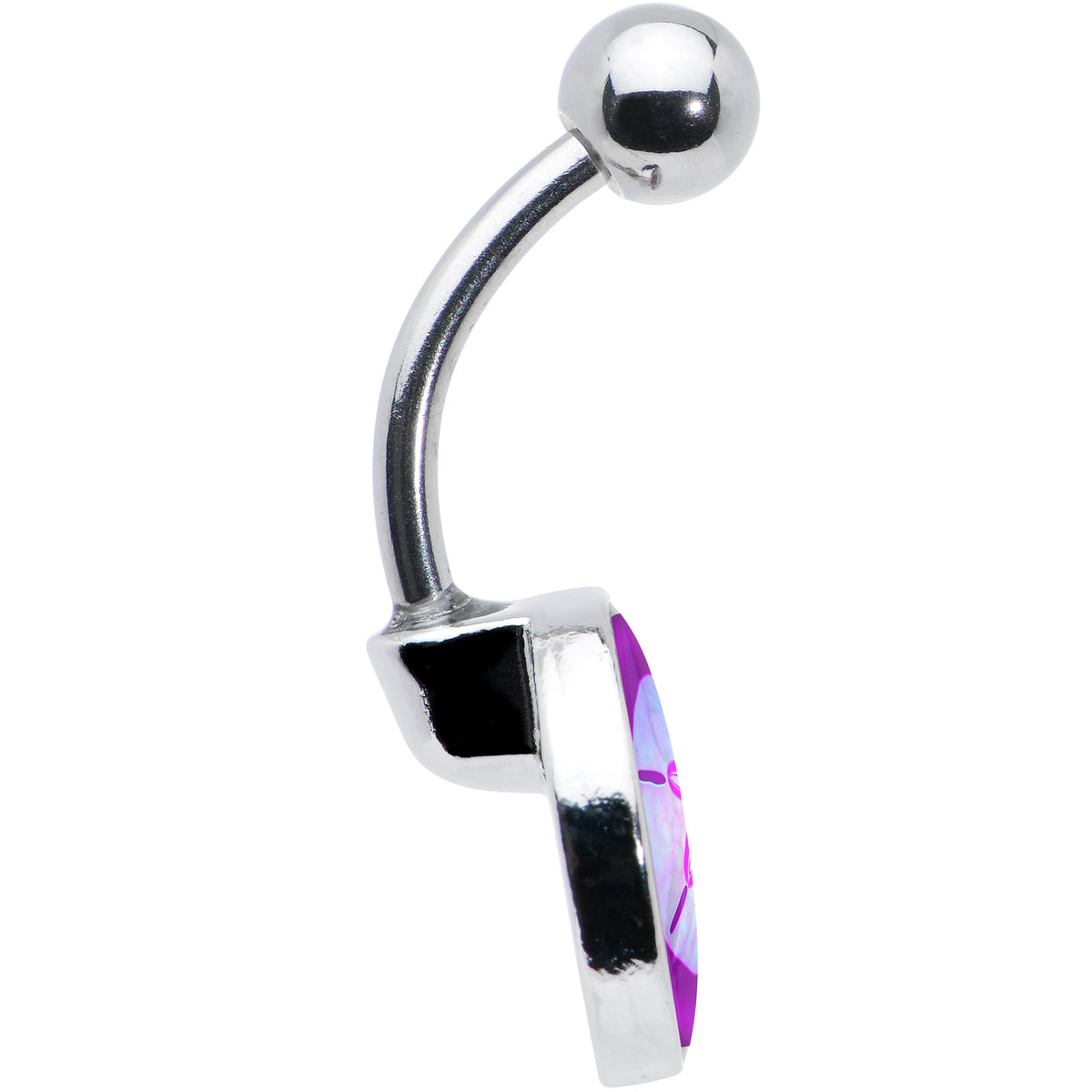 Purple Nautical Sand Dollar Belly Ring by Onyx O