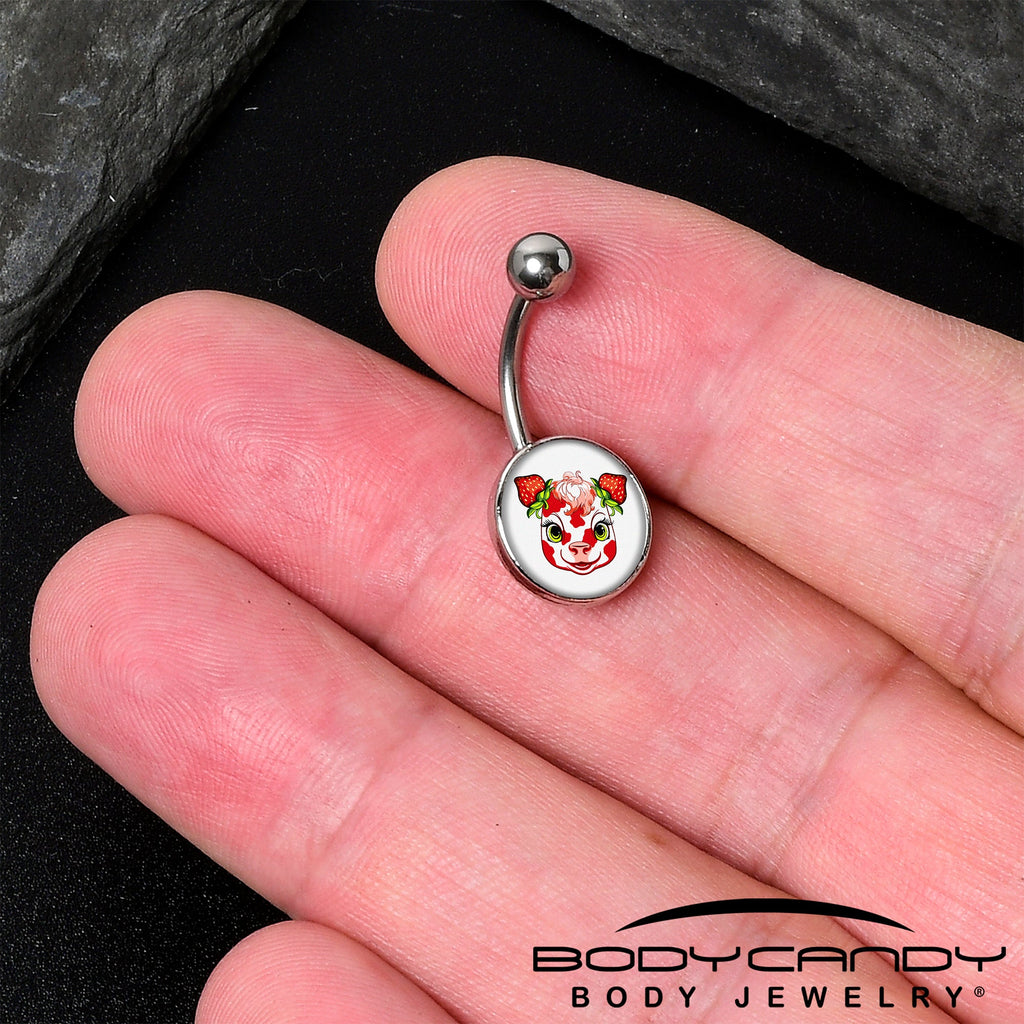 Stawberry Cow Belly Ring by Onyx O