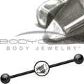 14G Black Anodized Halloween Candy Corn Industrial Barbell 37mm