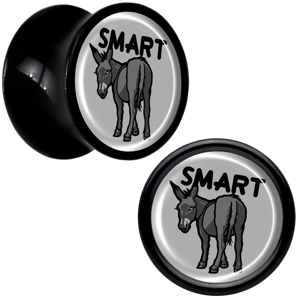 Donkey Smart Ass Black Acrylic Saddle Plug Set by Onyx O