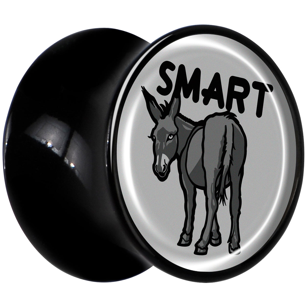 Donkey Smart Ass Black Acrylic Saddle Plug Set by Onyx O