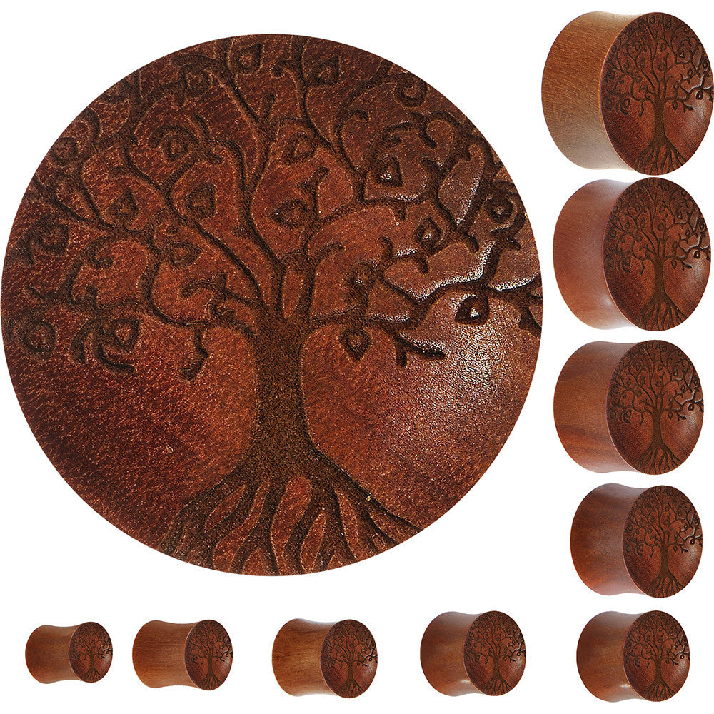 Organic Sawo Wood Tree of Life Saddle Plug