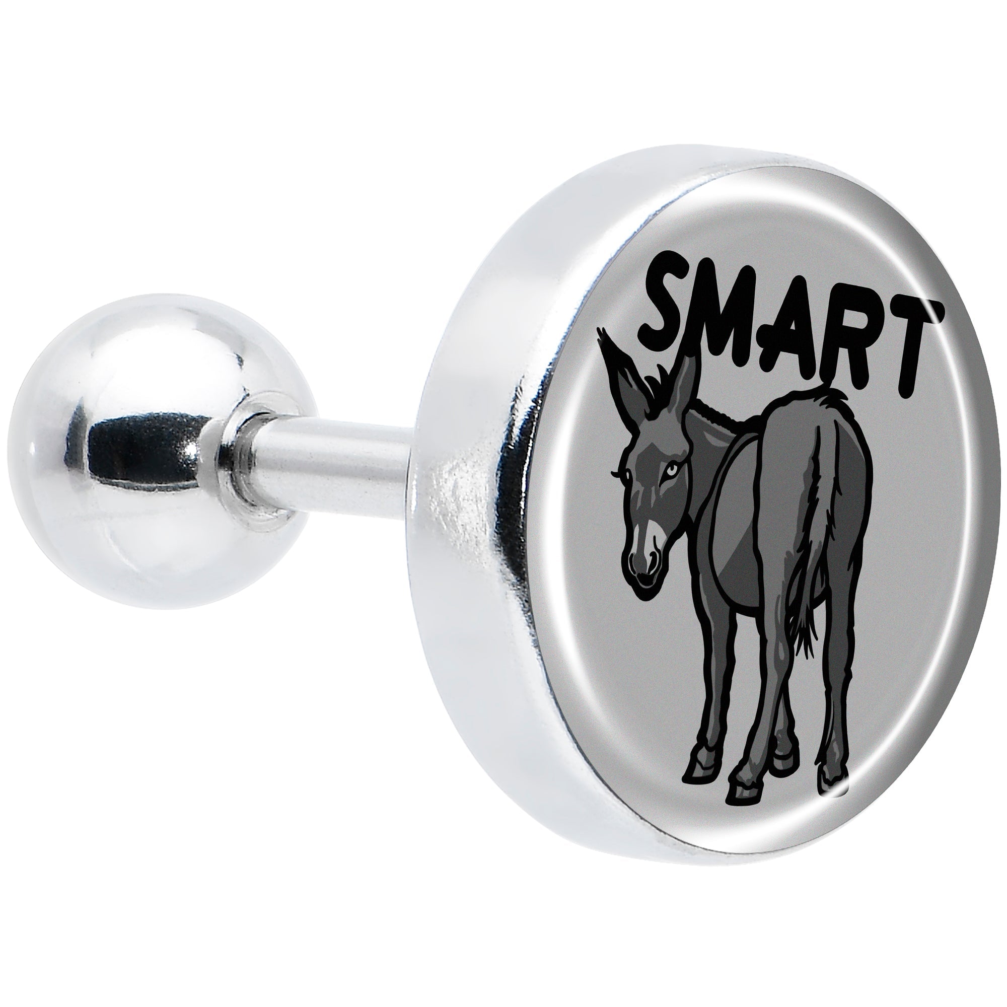 16G 1/4 Donkey Smart Ass Tragus Cartilage Earring by Onyx O