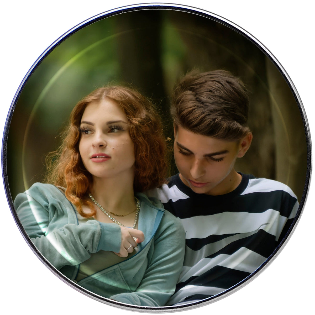 Custom Photo Stainless Steel Barbell Tongue Ring