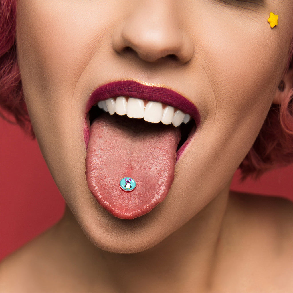 Bunny Penguin Barbell Tongue Ring by Onyx O
