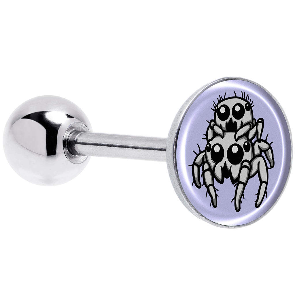 Leaping Leapfrog Spiders Barbell Tongue Ring by Onyx O