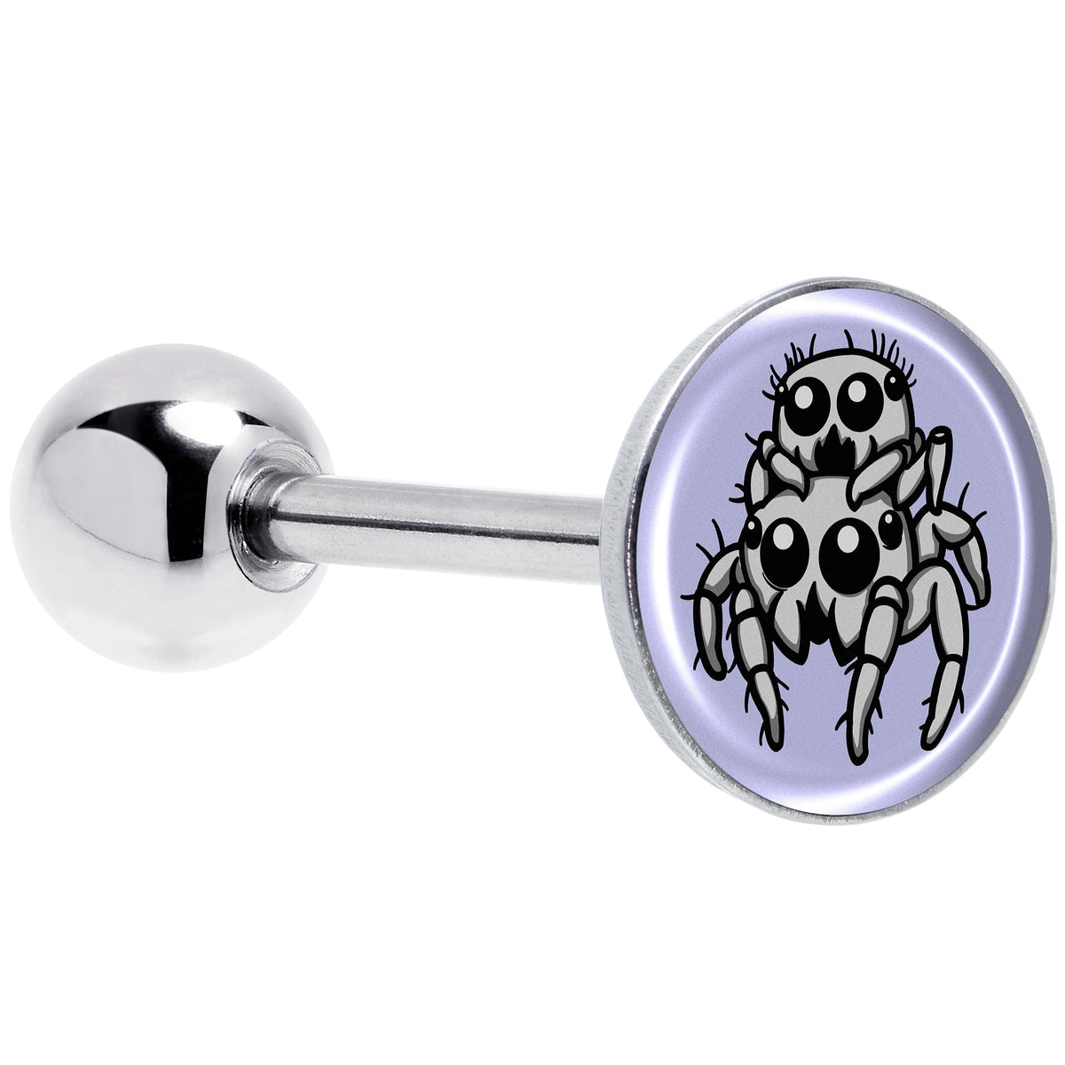 Leaping Leapfrog Spiders Barbell Tongue Ring by Onyx O