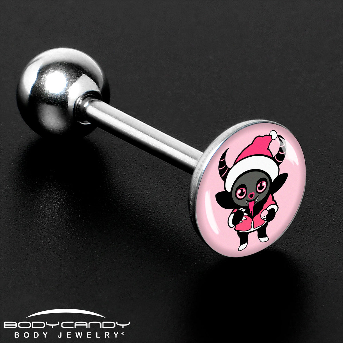 Krampus Cutie Holiday Barbell Tongue Ring by Onyx O