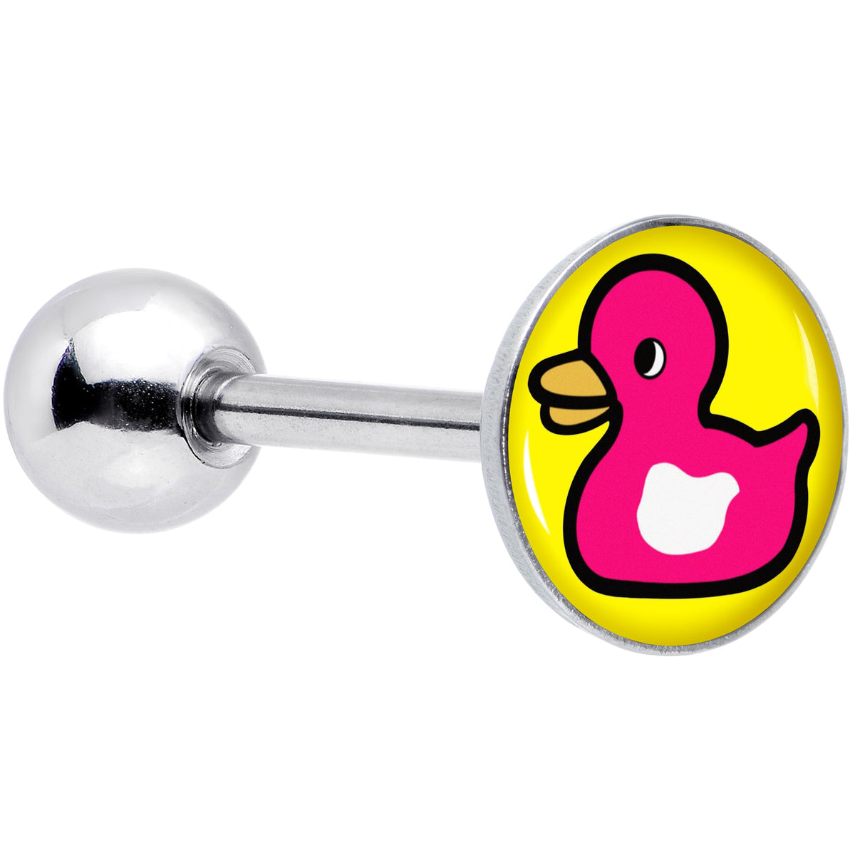Pink Ducky Barbell Tongue Ring by Onyx O