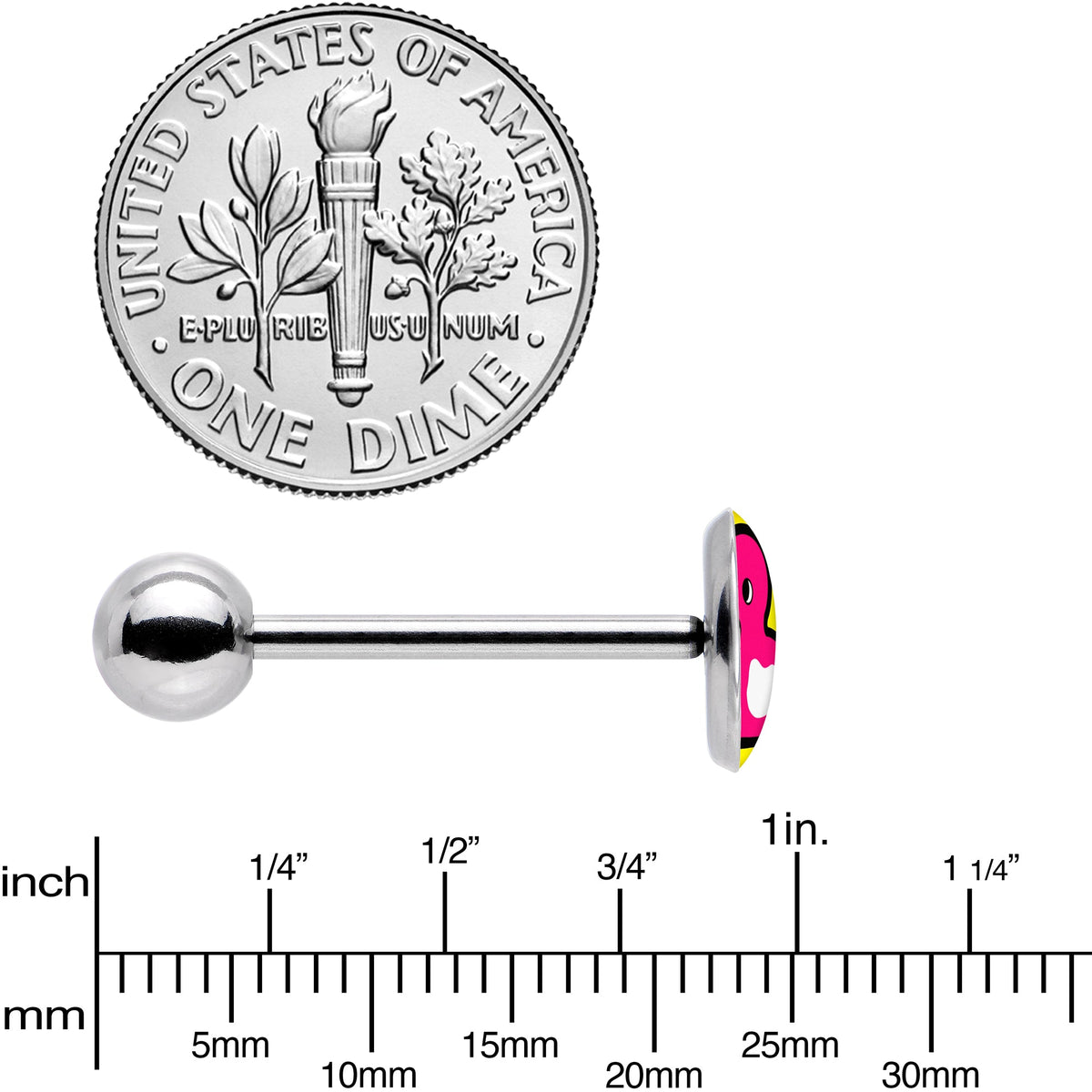 Pink Ducky Barbell Tongue Ring by Onyx O