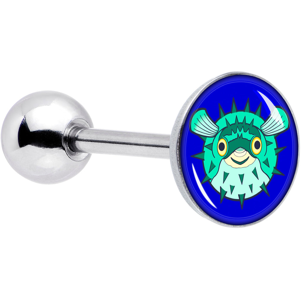 Pufferfish Barbell Tongue Ring by Onyx O