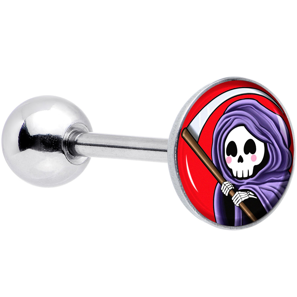 Grim Reaper Barbell Tongue Ring by Onyx O